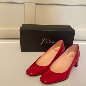 J. Crew Red Patent Leather Heels